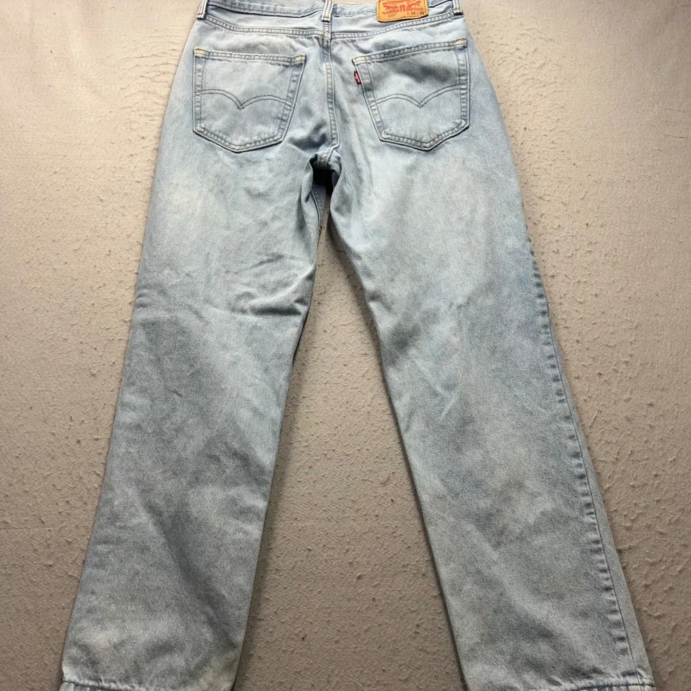 Levis 550 Relaxed Fit Light Wash Blue Denim Jeans Mens 32x30 100 Cotton